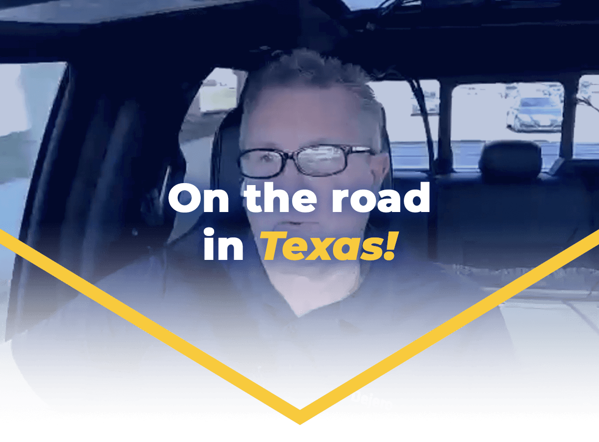 On the road in Texas!