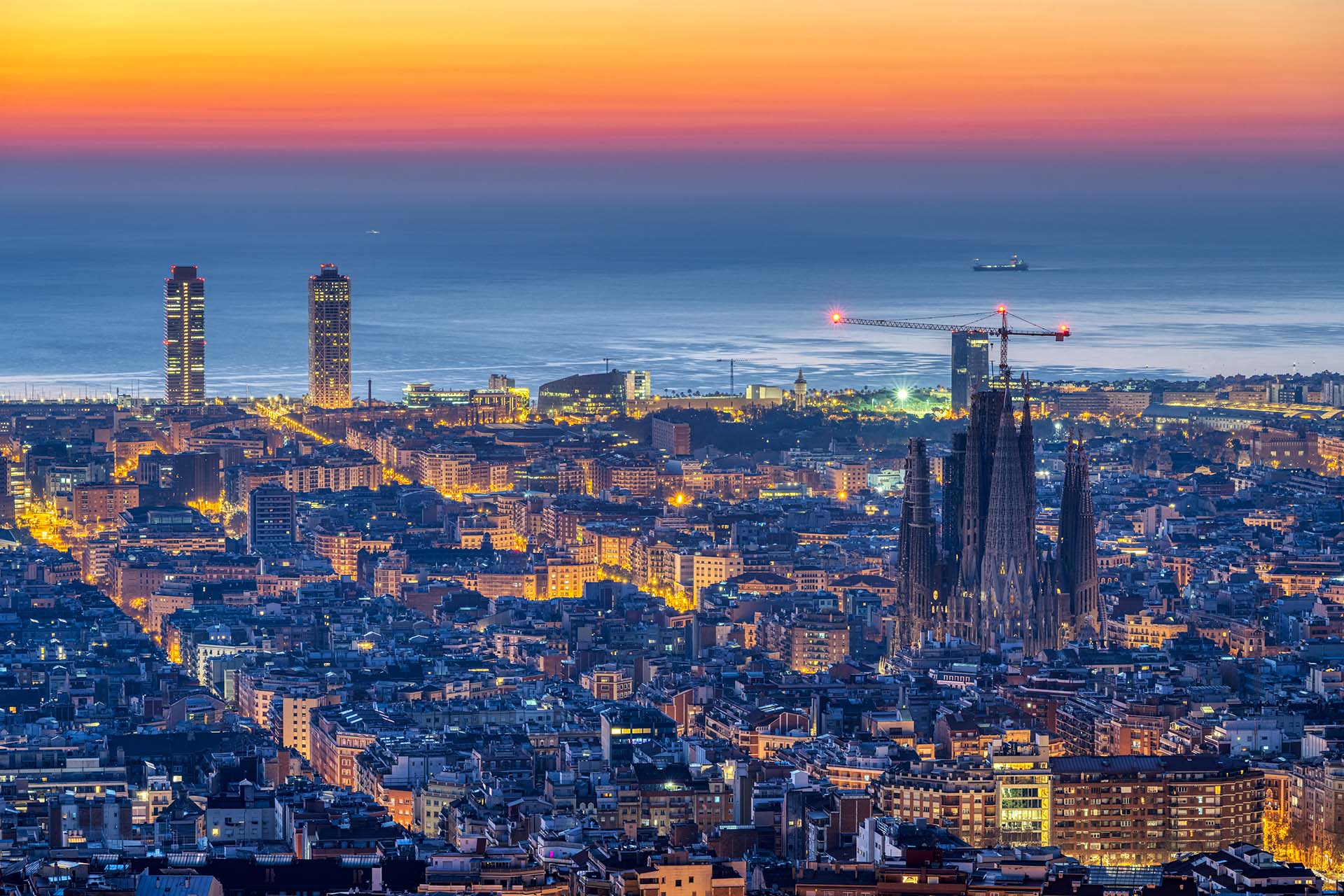 Barcelona skyline image